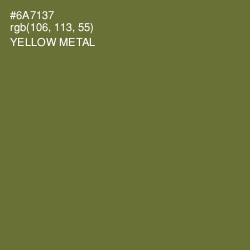 #6A7137 - Yellow Metal Color Image